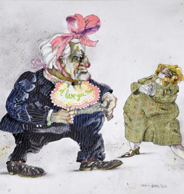 2020 Acquerelli, acrilici, matite, carboncino 73x53 cm